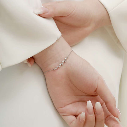 [Baslove]エレガントな麦の葉の形のブレスレット