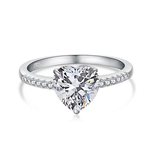 [Violet JW]2.0 Carat Dazzling Lustrous Heart Cut Lover Ring