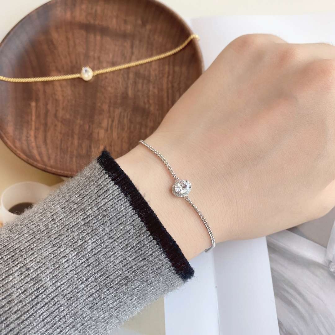 [Violet JW]Exquisite Oval Shape Bracelet