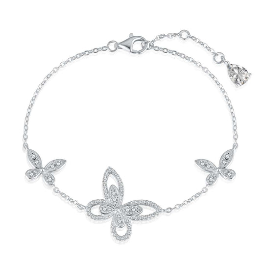 [Violet JW]Delicate Butterfly Pendant Bracelet