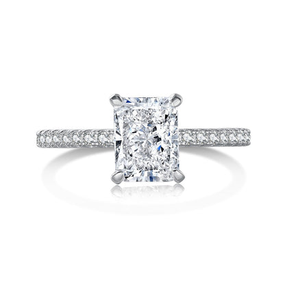 [Violet JW]2.0 Carat Dazzling Sparkling Radiant Cut Party Ring