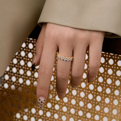 [Baslove]Zarter, bezaubernder Ring für jeden Tag in Wellenform