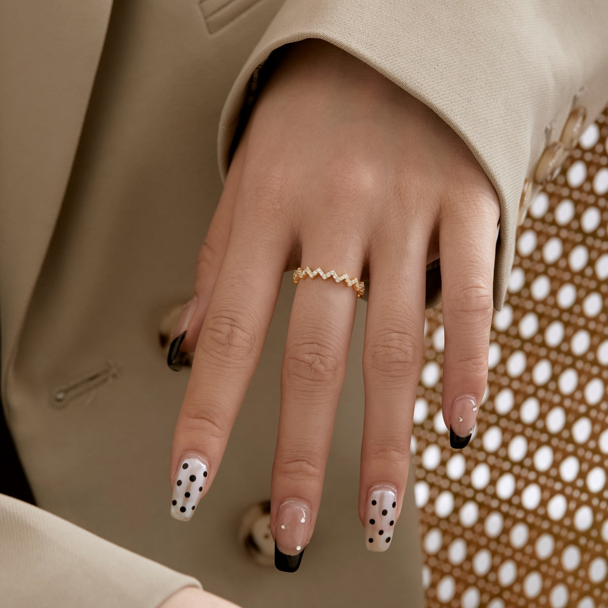 [Baslove]Zarter, bezaubernder Ring für jeden Tag in Wellenform