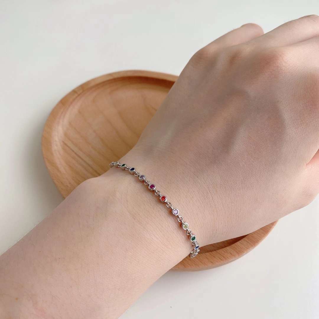 [Violet JW]Colorful Bead Array Bracelet