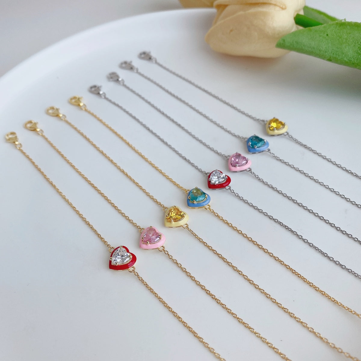 [Baslove] Funkelndes romantisches Armband in Herzform für Liebhaber