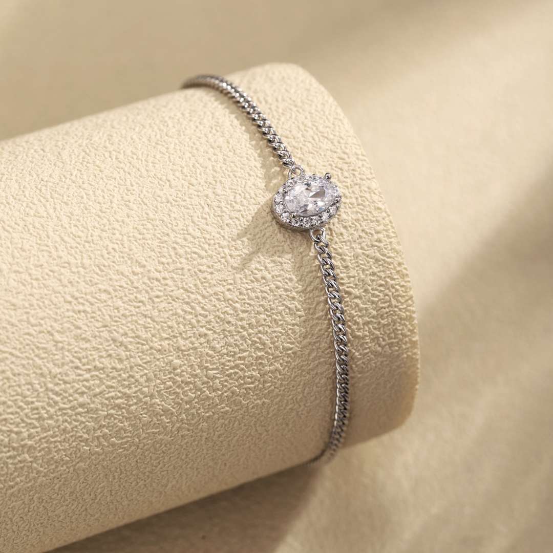 [Violet JW]Exquisite Oval Shape Bracelet