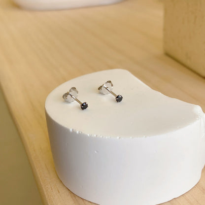 [Violet JW]Delicate Solitaire Earrings