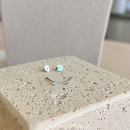 [Violet JW]Delicate Solitaire Earrings
