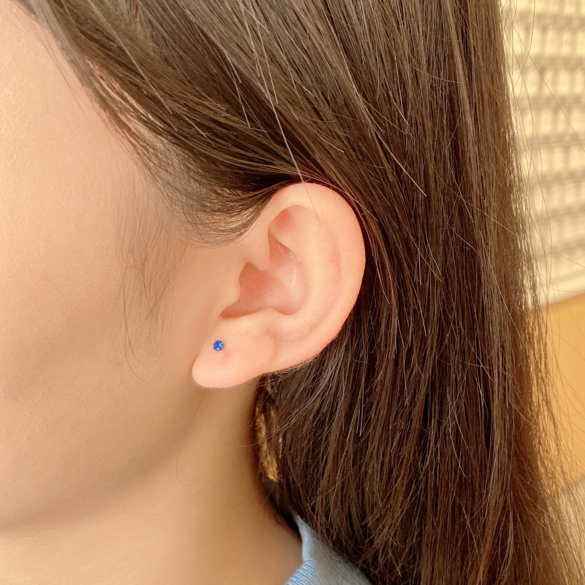 [Violet JW]Delicate Solitaire Earrings