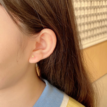 [Violet JW]Delicate Solitaire Earrings