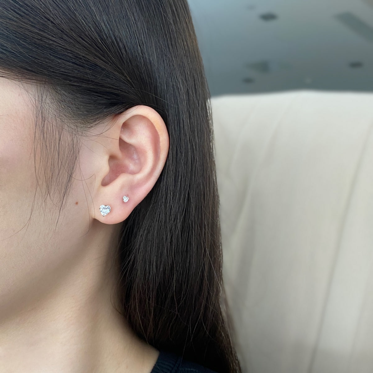 [Baslove]Funkelnde, herzförmige, schlichte Ohrringe