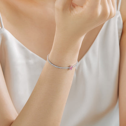 [Baslove]0,75 Karat exquisites Tagesarmband im Ovalschliff