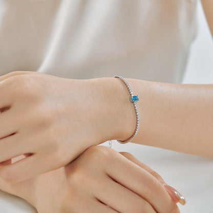 [Baslove]0,75 Karat exquisites Tagesarmband im Ovalschliff