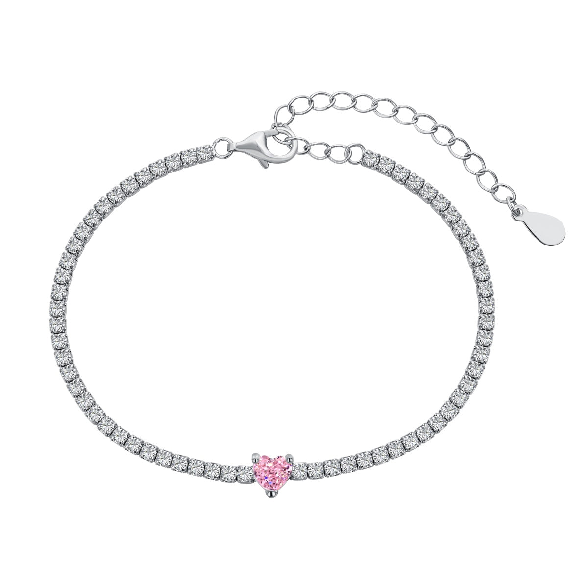 [Baslove]0,5 Karat Elegantes romantisches Herzform-Liebhaberarmband