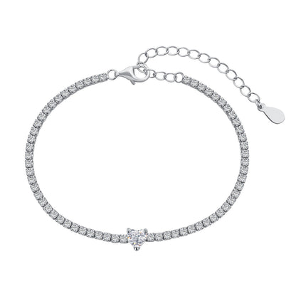 [Baslove]0,5 Karat Elegantes romantisches Herzform-Liebhaberarmband