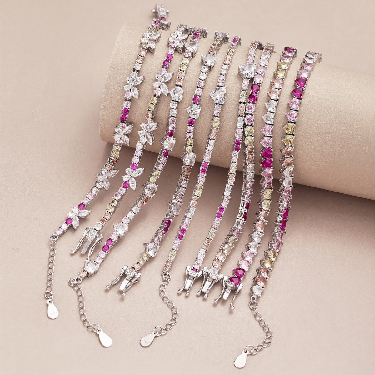 [Violet JW]Romantic Heart Shape Round Cut Lover Bracelet