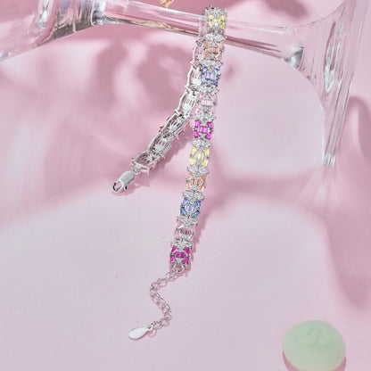 [Violet JW]Delicate Colorful Multi Cut Party Bracelet