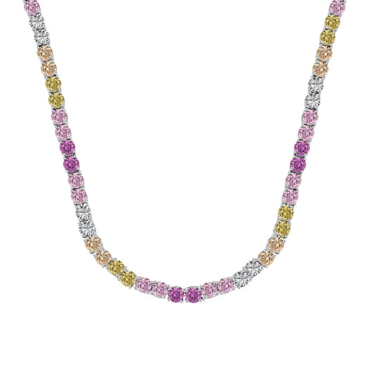[Violet JW]Delicate Colorful Tennis Necklace