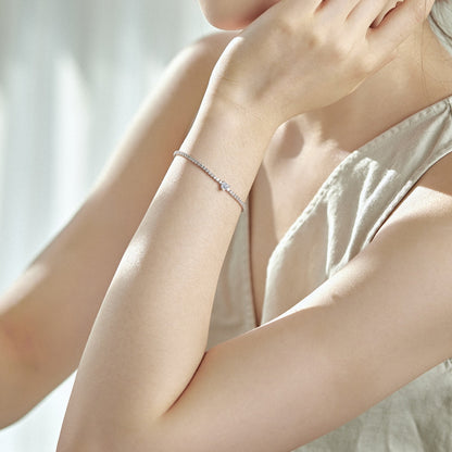 [Baslove]0,5 Karat Elegantes romantisches Herzform-Liebhaberarmband