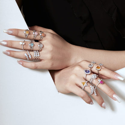 [Baslove]ユニークな鮮やかな蛇の形のデイリーリング