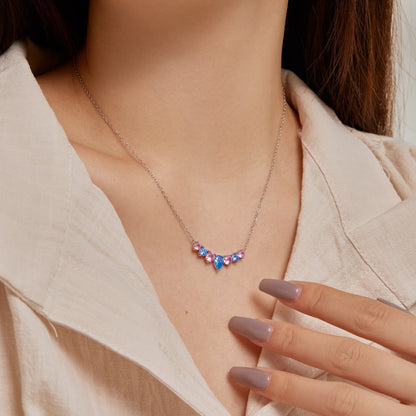 [Violet JW]Dainty Colorful Heart Necklace