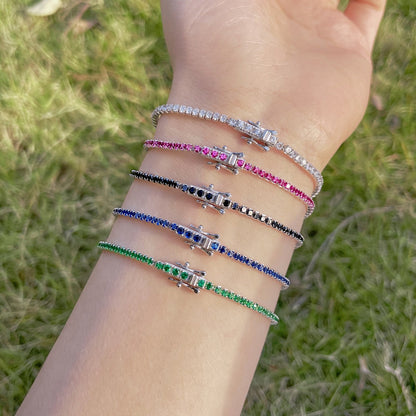 [Baslove] Strahlend buntes Party-Armband im Rundschliff