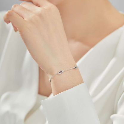 [Baslove]イーブルアイシェイプペンダントネックレス