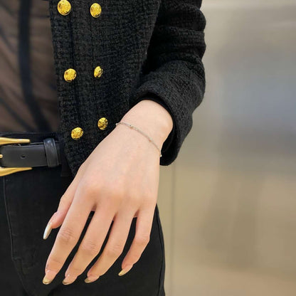 [Violet JW]Delicate Bead Double Layer Bracelet