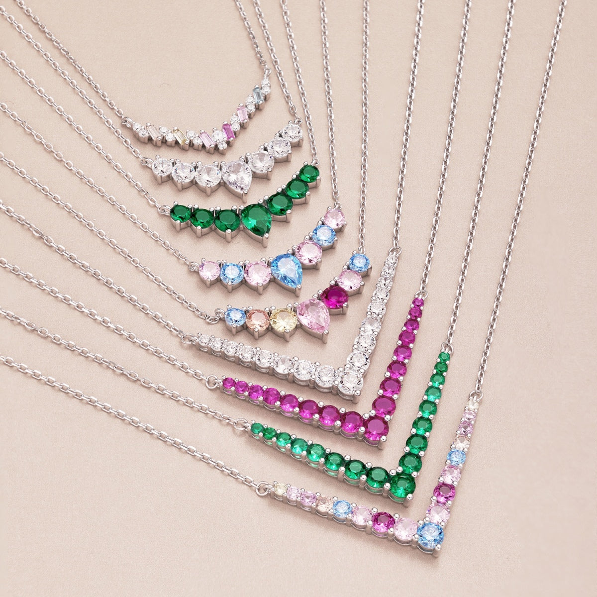 [Violet JW]Dainty Colorful Heart Necklace