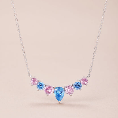 [Violet JW]Dainty Colorful Heart Necklace