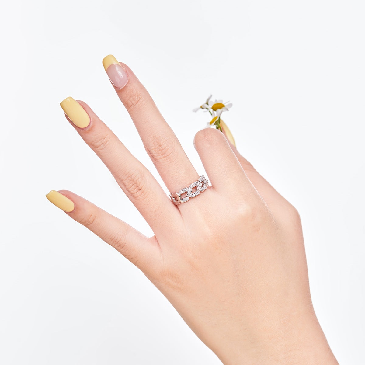 [Violet JW]Sparkling Vibrant Emerald Cut Daily Ring