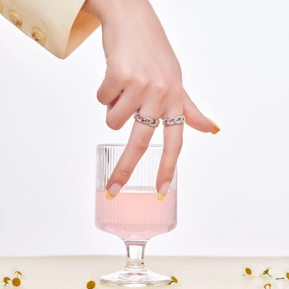 [Violet JW]Sparkling Vibrant Emerald Cut Daily Ring