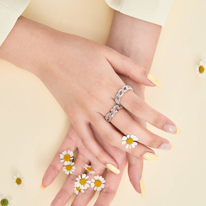 [Violet JW]Sparkling Vibrant Emerald Cut Daily Ring