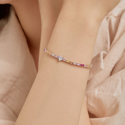 [Violet JW]Delicate Romantic Heart Shape Lover Bracelet