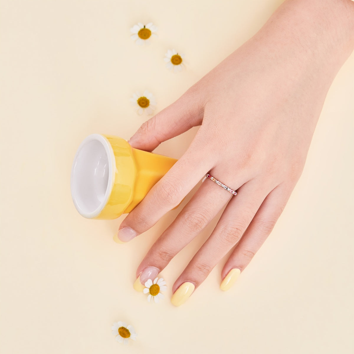 [Violet JW]Charming Colorful Round Cut Daily Ring