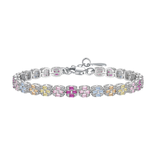 [Violet JW]Delicate Colorful Emerald Cut Daily Bracelet