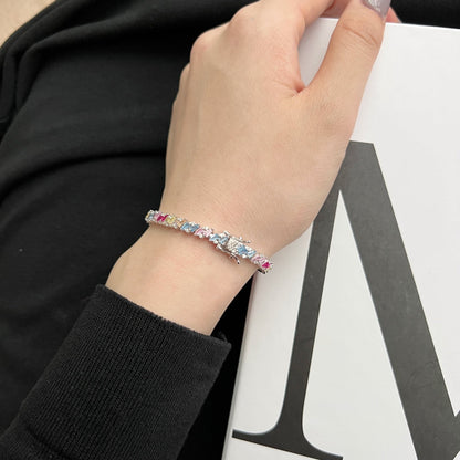 [Violet JW]Ornate Sparkling Multi Cut Party Bracelet