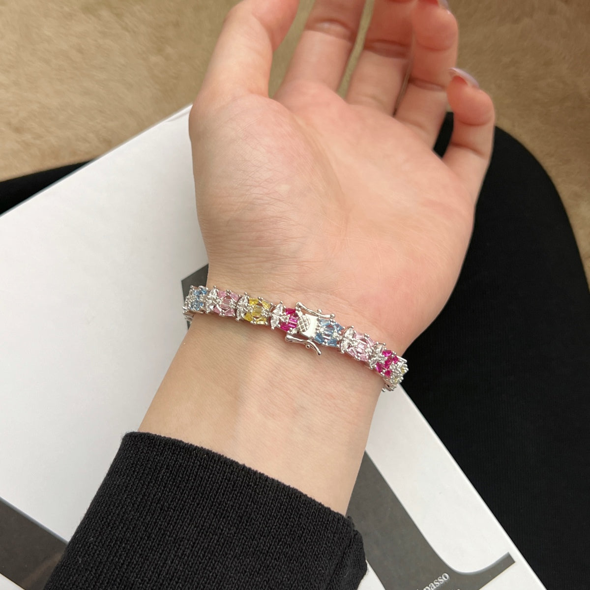 [Violet JW]Delicate Colorful Multi Cut Party Bracelet