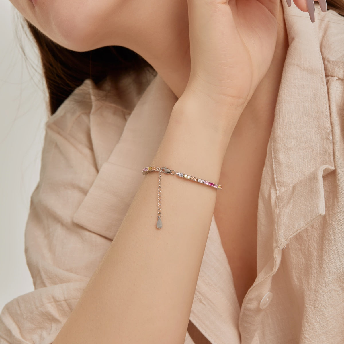 [Violet JW]Delicate Romantic Heart Shape Lover Bracelet