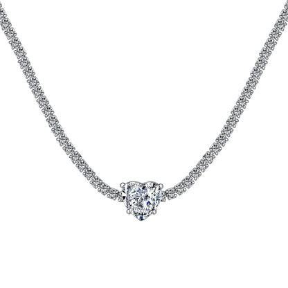 [Violet JW]2.0 Carat Sparkling Tennis Heart Cut Necklace