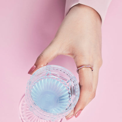 [Baslove]Zierlicher bunter Partyring im Rundschliff