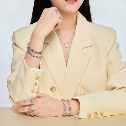 [Violet JW]Delicate Colorful Multi Cut Party Bracelet