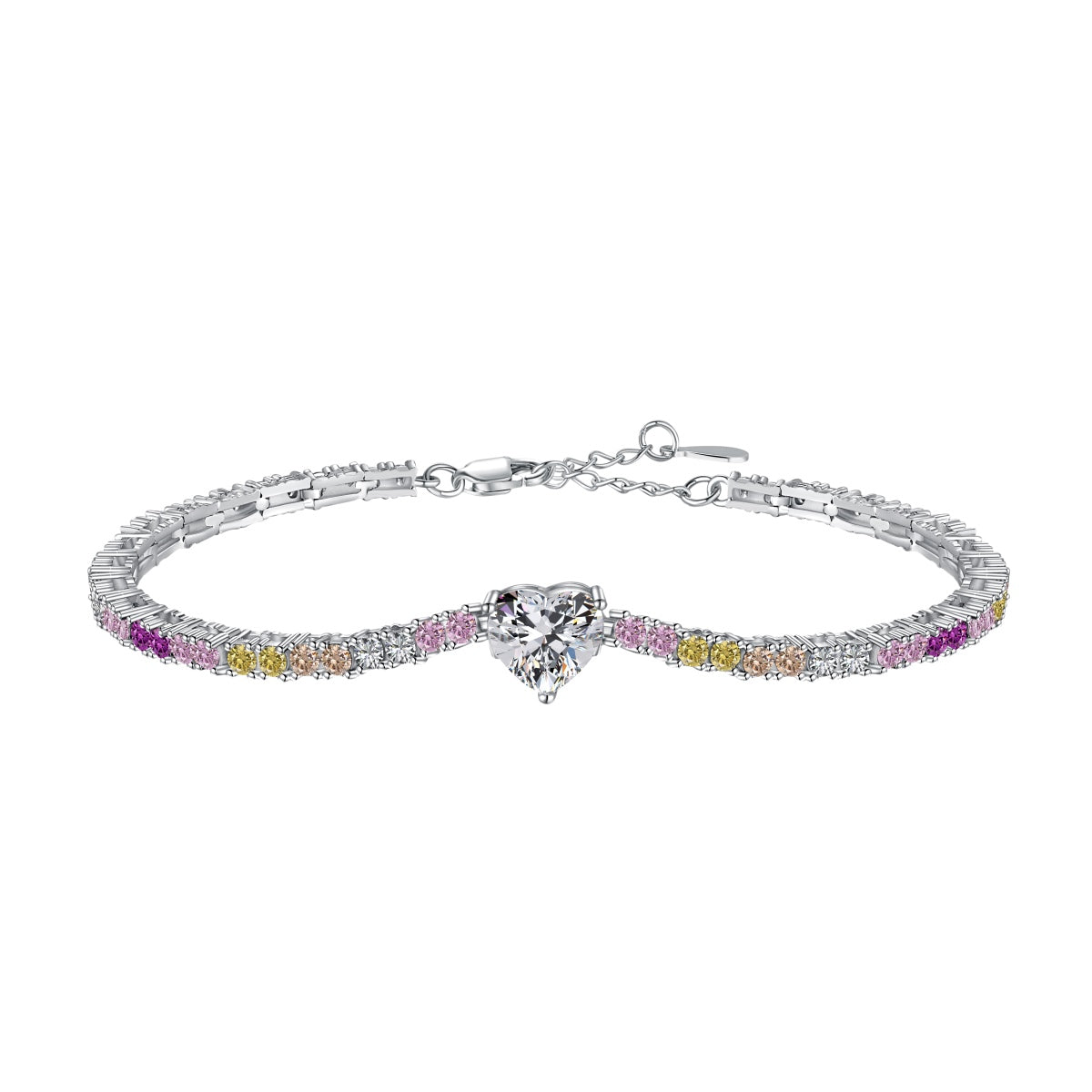 [Violet JW]Delicate Romantic Heart Shape Lover Bracelet