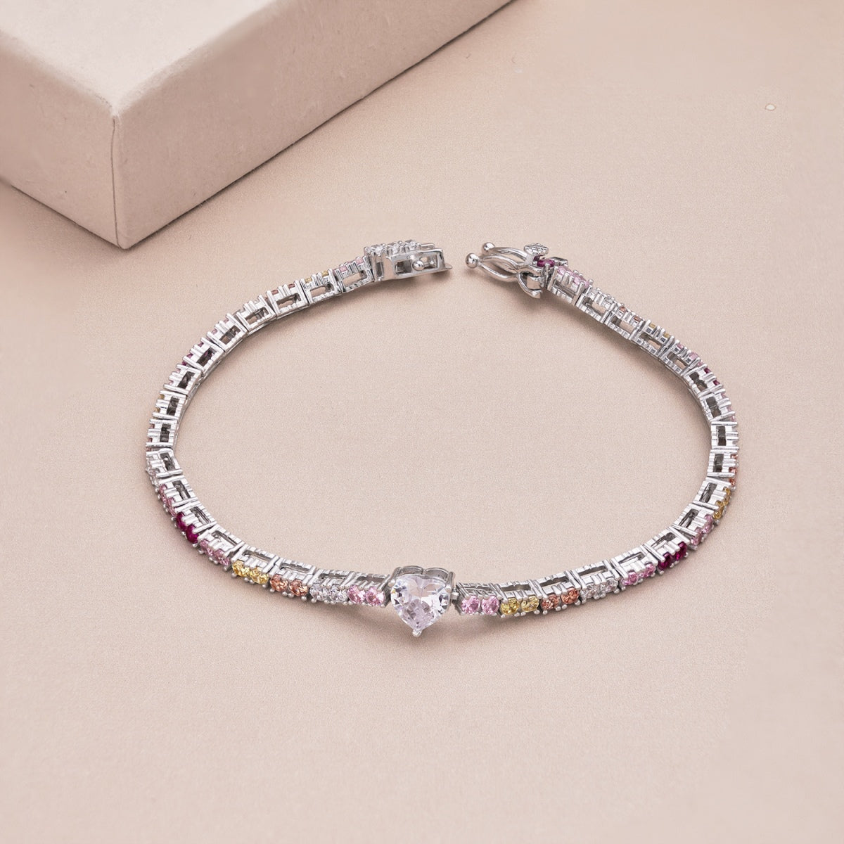 [Violet JW]Delicate Romantic Heart Shape Lover Bracelet