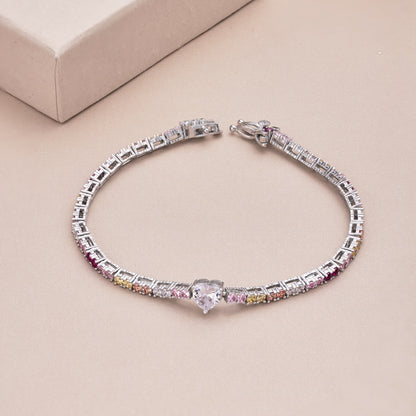 [Violet JW]Delicate Romantic Heart Shape Lover Bracelet