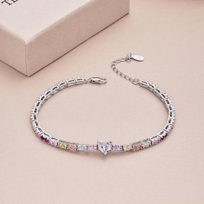 [Violet JW]Delicate Romantic Heart Shape Lover Bracelet