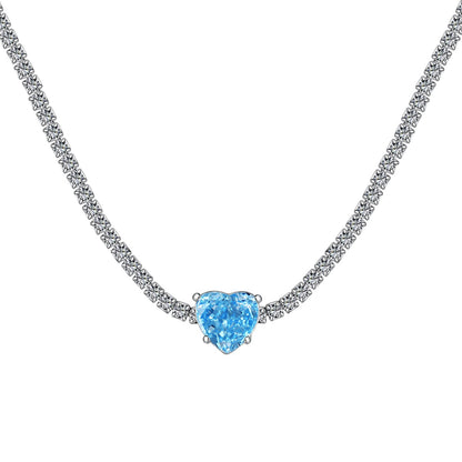 [Violet JW]2.0 Carat Sparkling Tennis Heart Cut Necklace