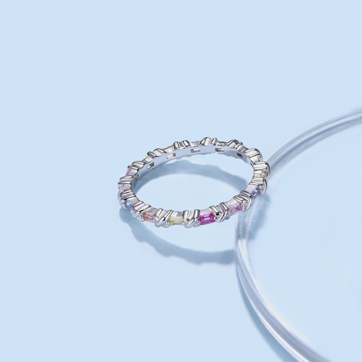 [Violet JW]Charming Colorful Round Cut Daily Ring