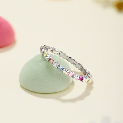 [Violet JW]Charming Colorful Round Cut Daily Ring