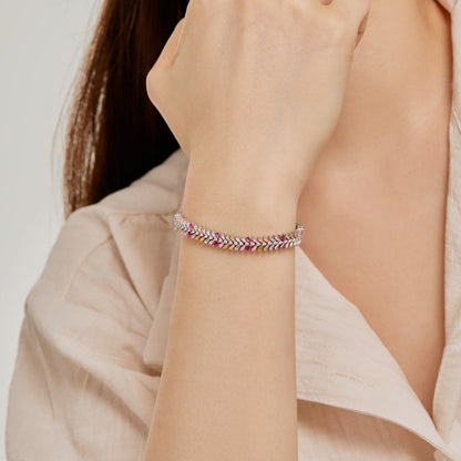 [Violet JW]Dainty Radiant Emerald Cut Daily Bracelet